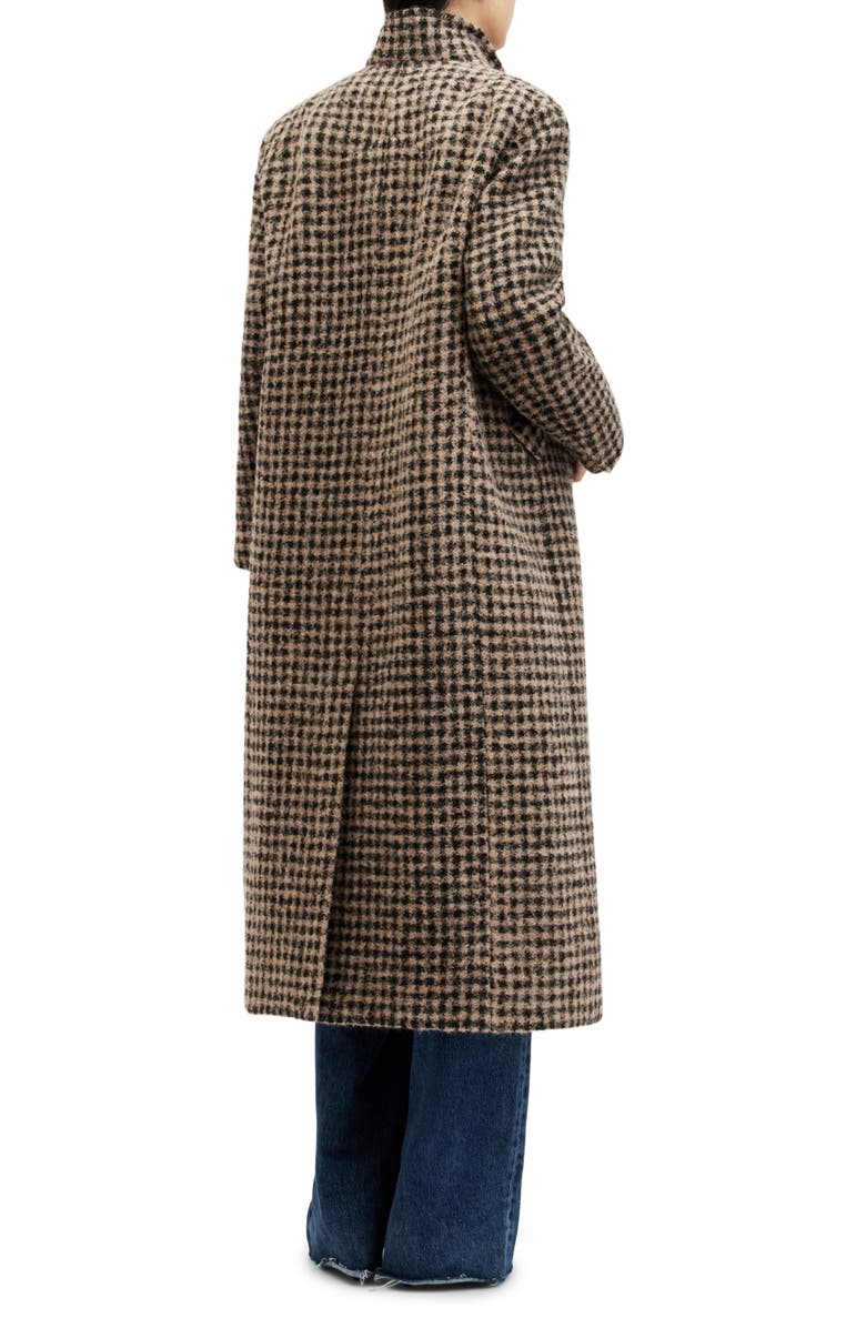 AllSaints James Check Coat, Alternate, color, Check Brown