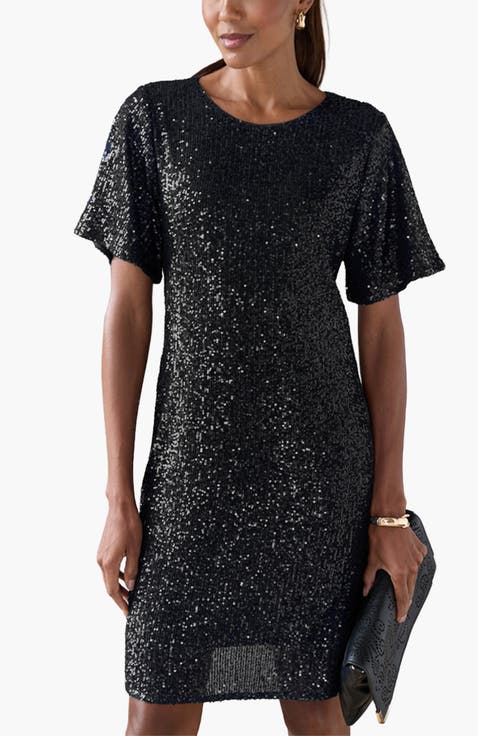 Sequin T-Shirt Dress