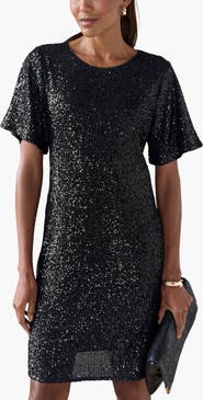 LASCANA Sequin T-Shirt Dress