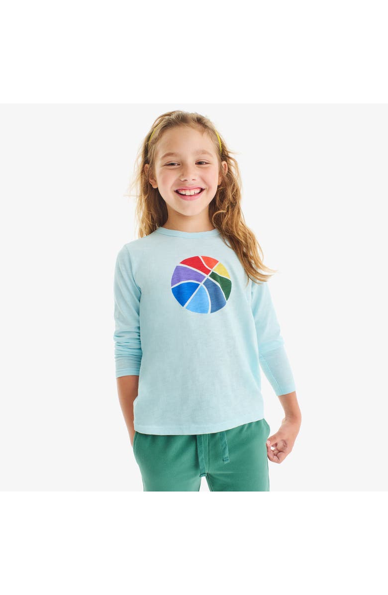 Primary Kids Long Sleeve Basketball Tee, Alternate, color, Saltwater