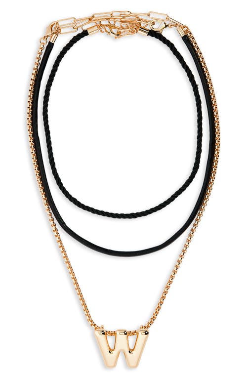 Open Edit Set Of 3 Interchangeable Initial Pendant Necklaces