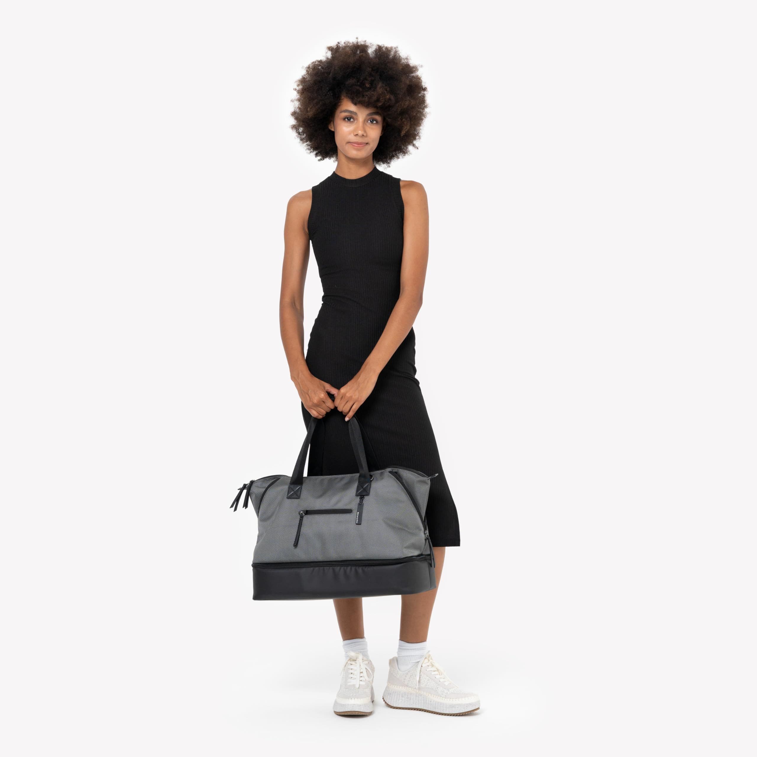 Sherpani Boston Anti-Theft Carry-On Tote for Women with Removable Shoe Compartment, Alternate, color, Granite