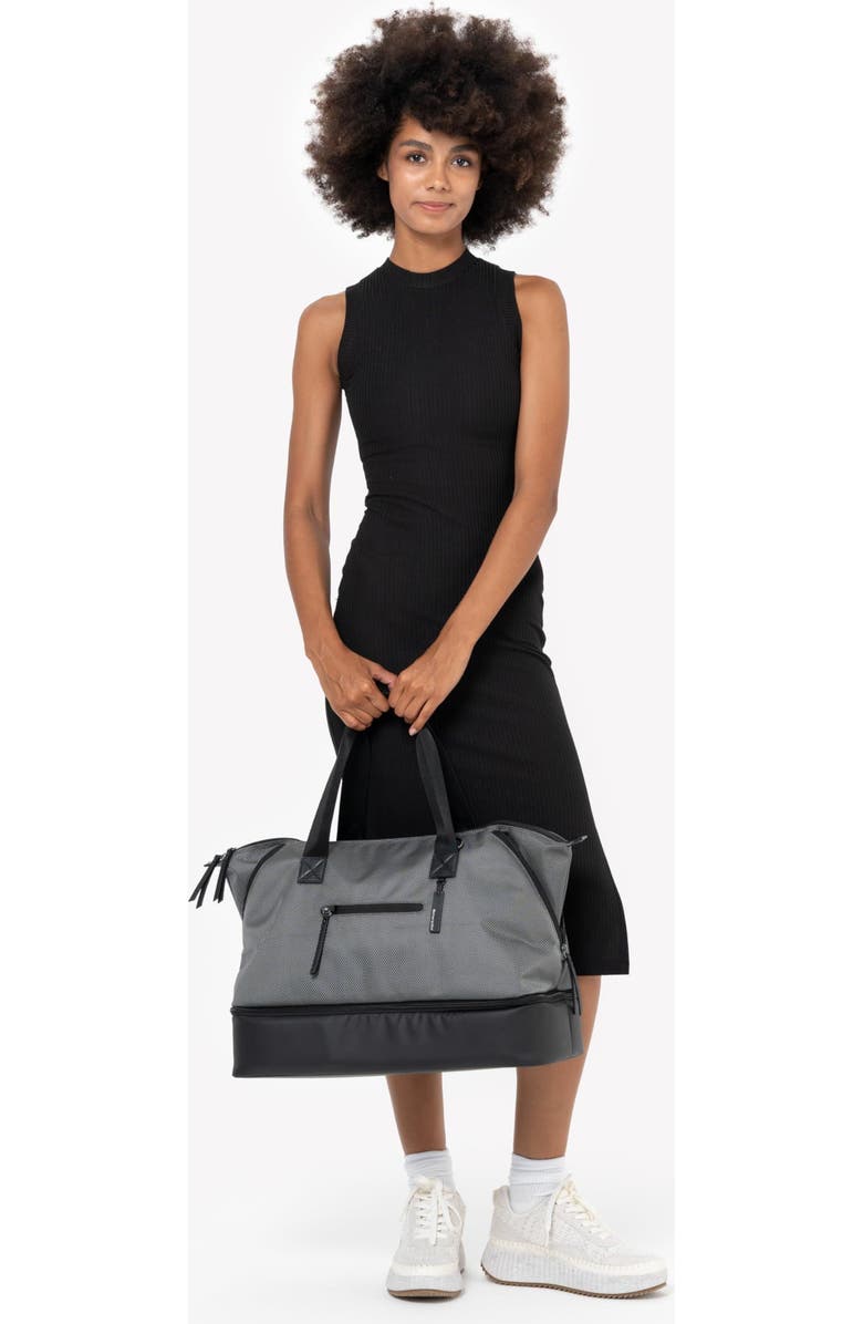 Sherpani Boston Anti-Theft Carry-On Tote for Women with Removable Shoe Compartment, Alternate, color, Granite