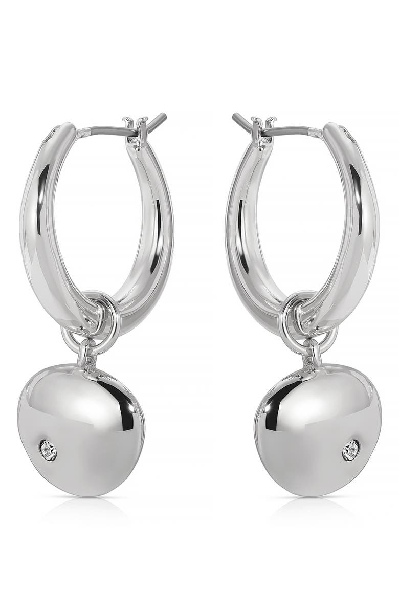 Ettika Polished Pebbles Drop Hoop Earrings, Main, color, 