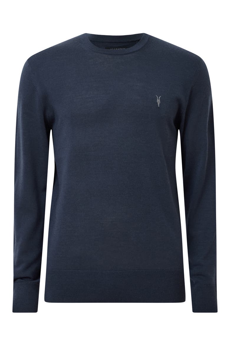 Mode Merino Wool Crewneck Sweater, Alternate, color, NAVY BLUE