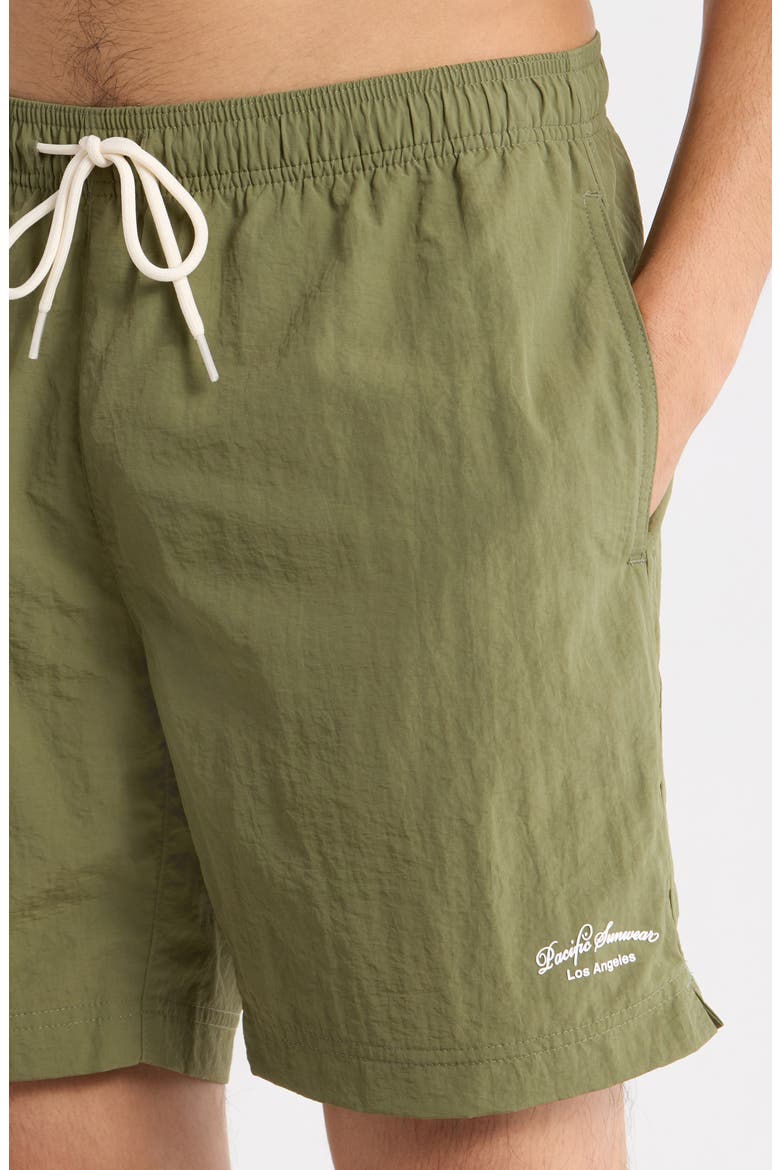 Collegiate Swim Trunks, Alternate, color, GREEN