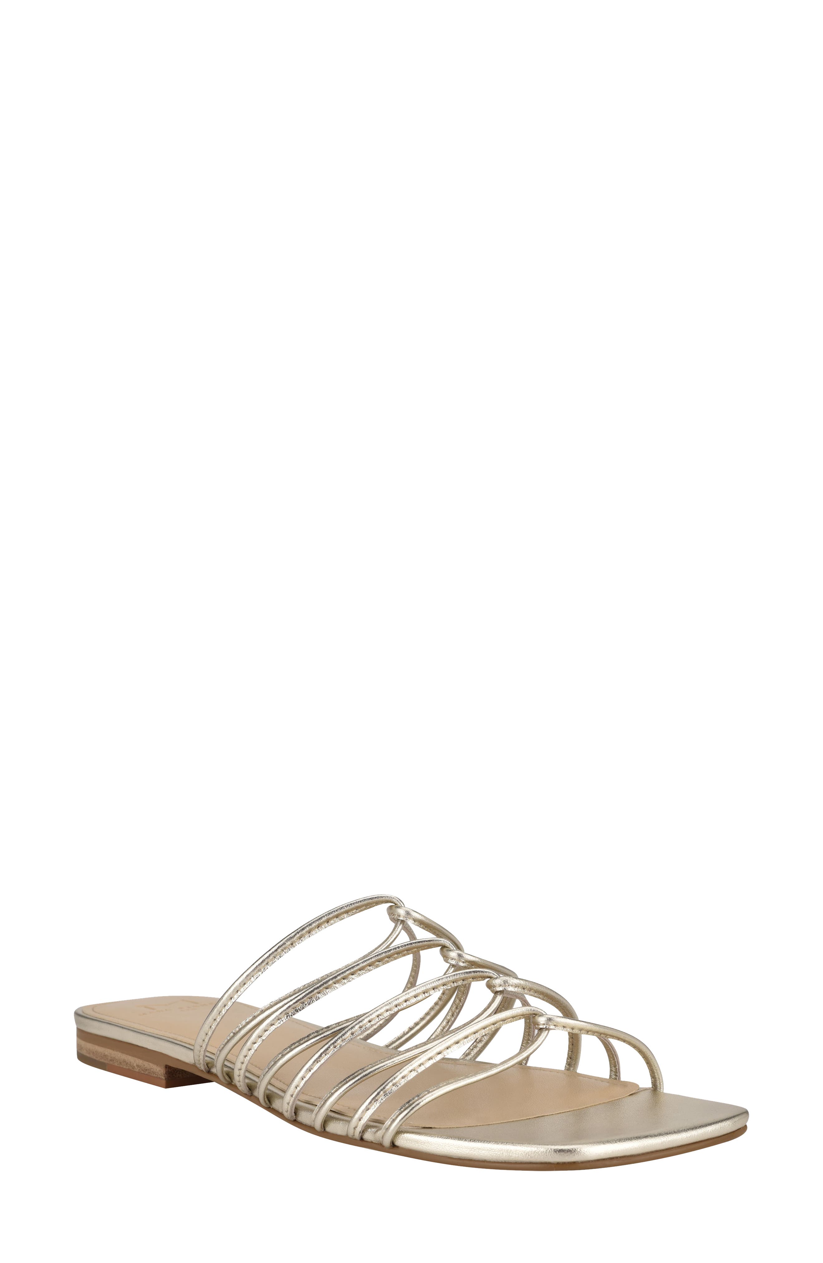 Marcio Slide Sandal, Main, color, PLATINO