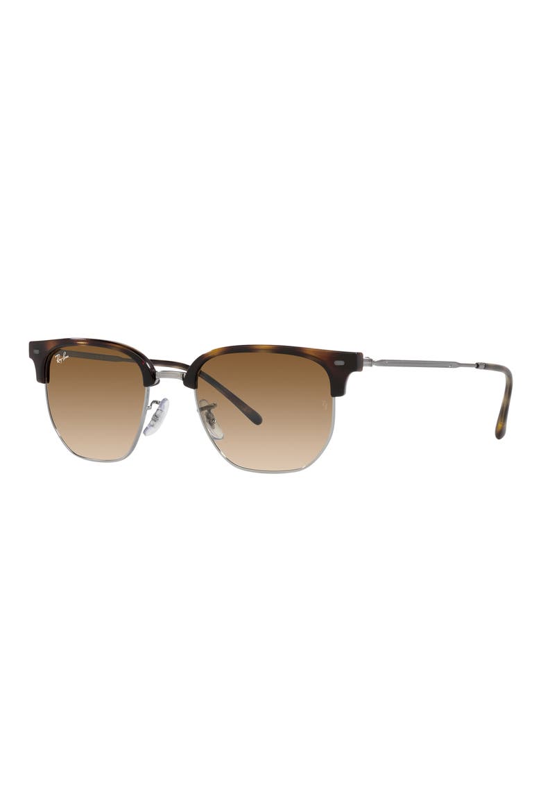 New Clubmaster 51mm Gradient Irregular Sunglasses, Alternate, color, HAVANA