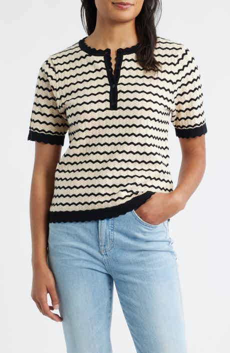 Wit & Wisdom Stripe Knit Top