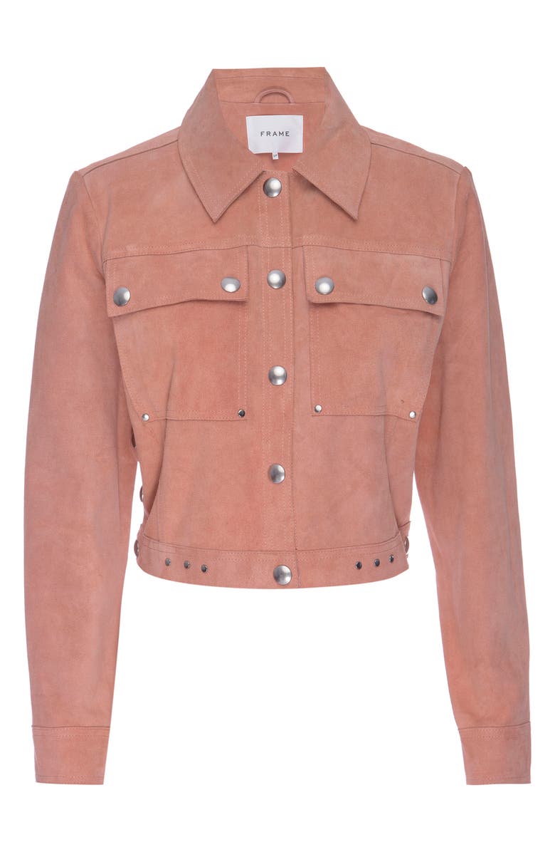 FRAME Suede Moto Jacket, Main, color,