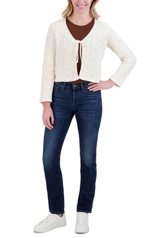 LUCKY BRAND LUCKY BRAND TIE FRONT OPEN STITCH CARDIGAN