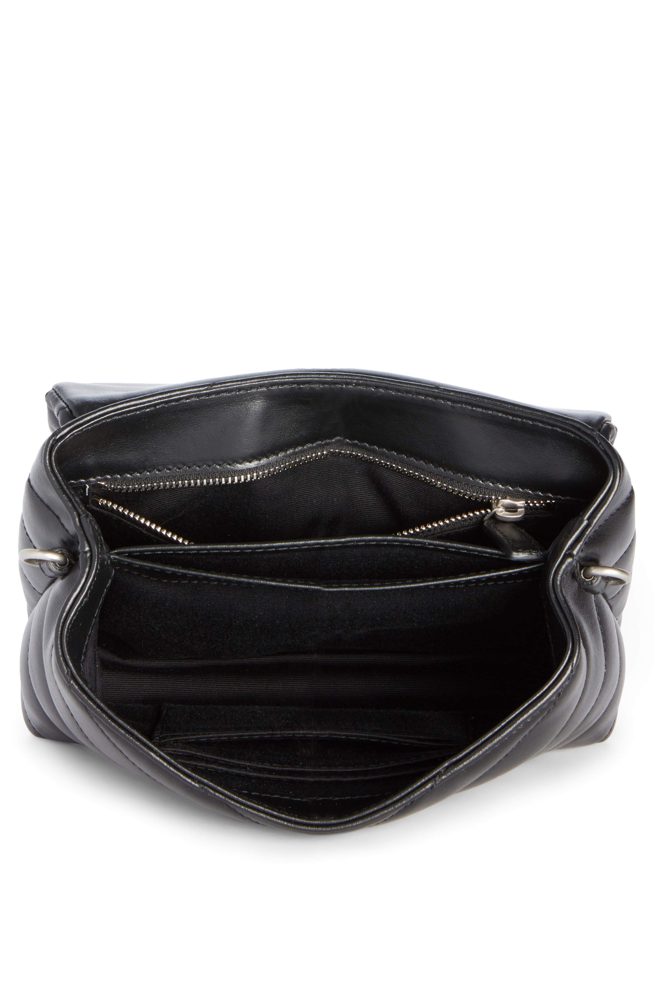 Toy Loulou Calfskin Leather Crossbody Bag, Alternate, color, NERO