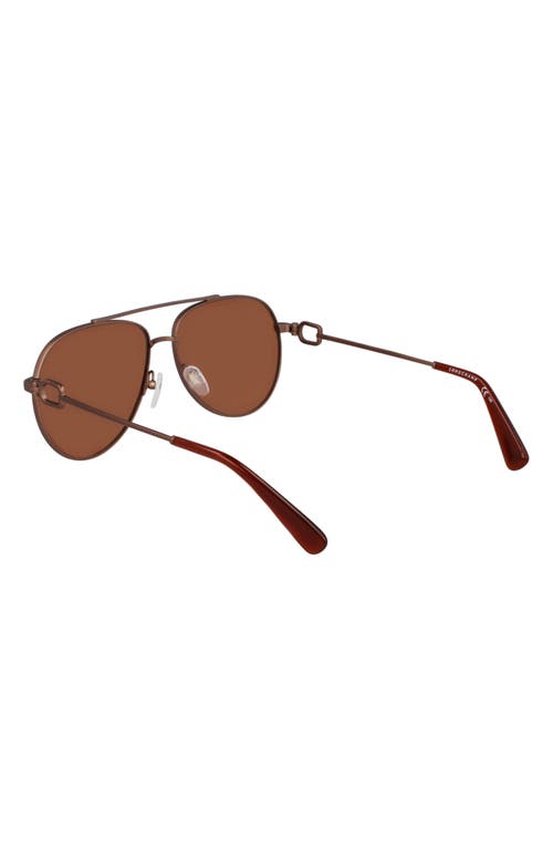 Longchamp Foulonn 58mm Aviator Sunglasses In Brown
