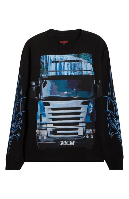 Pleasures Semi Heavyweight Long Sleeve Graphic T-shirt In Black