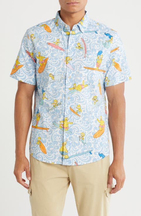 The Simpsons Cowabunga Button-Down Shirt