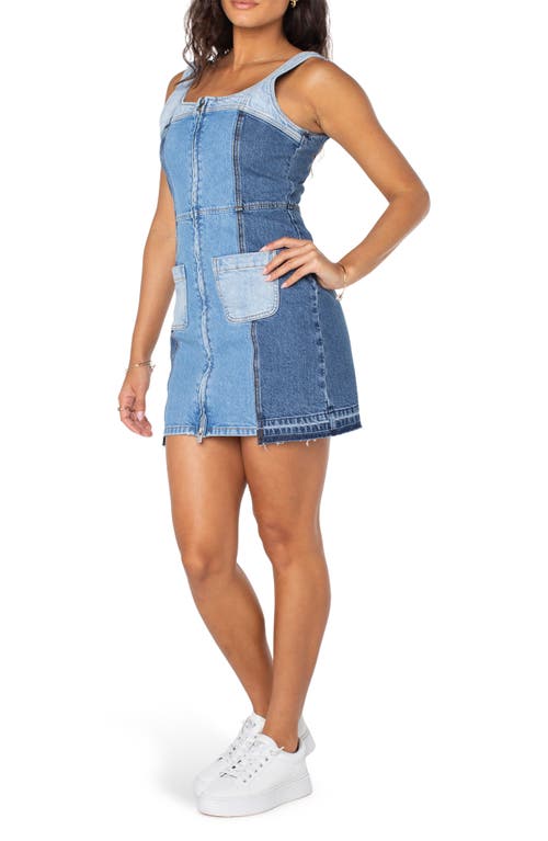 ROXY ROXY SAMI COLORBLOCK DENIM MINIDRESS