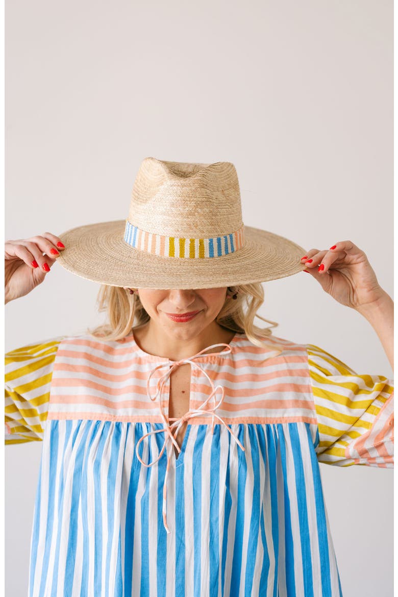 Colorful Dreamer Palm Straw Hat, Alternate, color, NATURAL MULTI