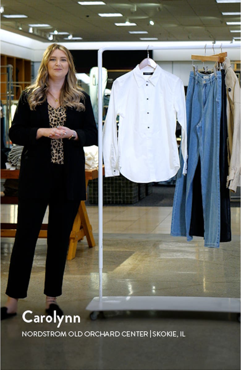 Bib Front Cotton Broadcloth Tuxedo Shirt, sales video thumbnail