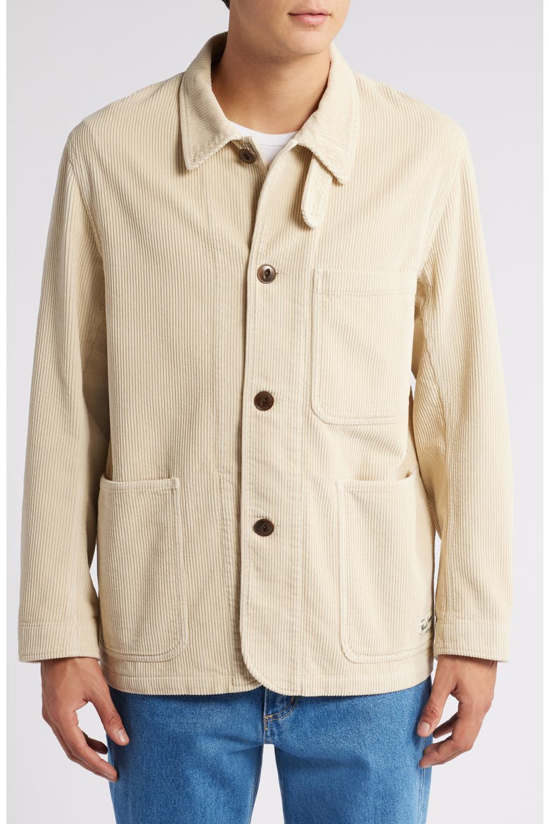 Organic Cotton Corduroy Workwear Jacket, Alternate, color, NATURE