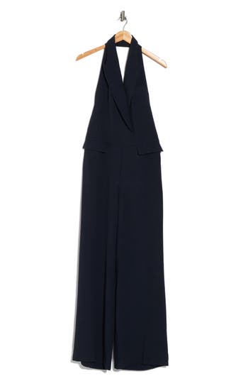 Hugo Boss Boss Blazer Halter Jumpsuit In Blue