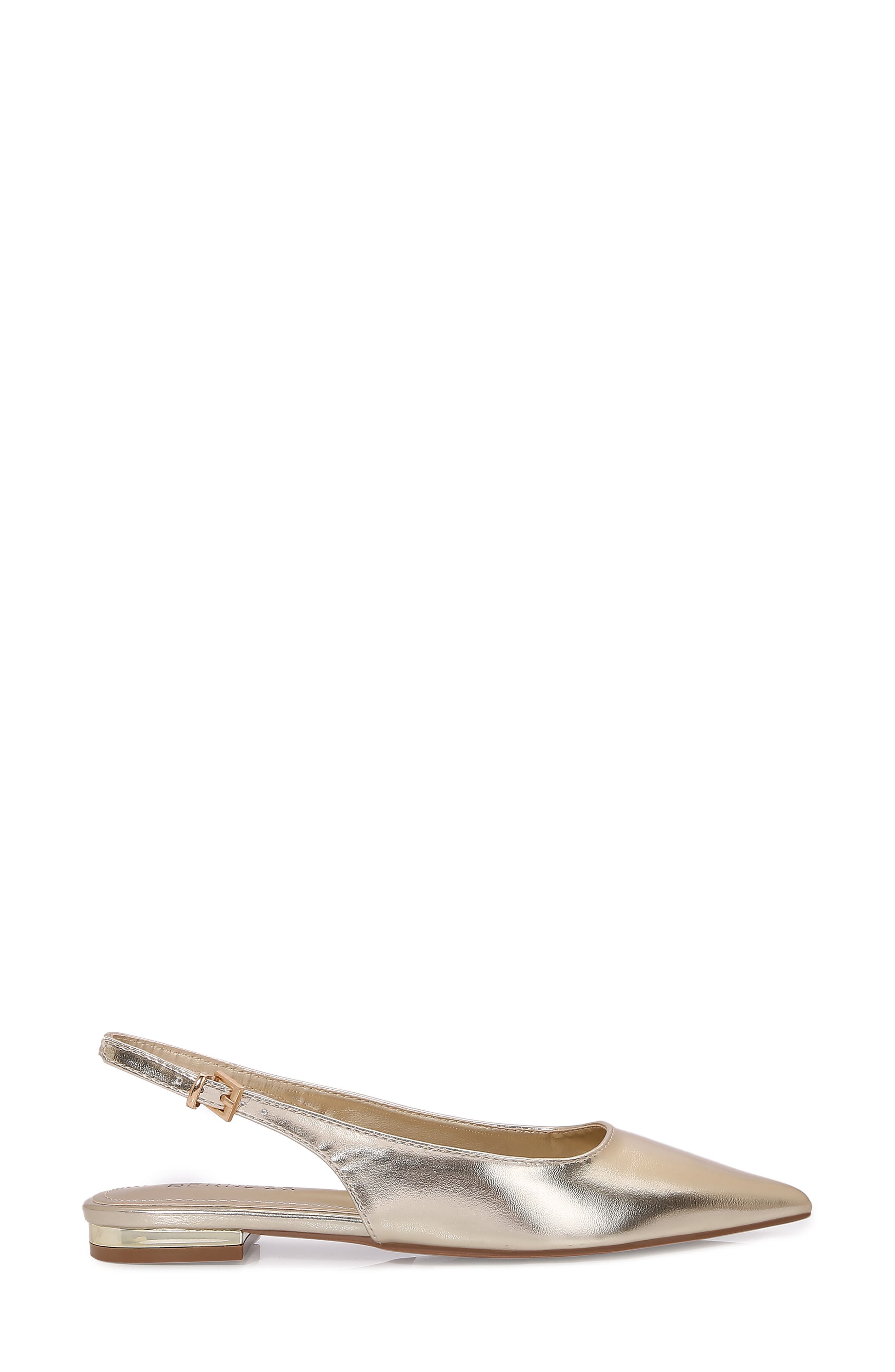 Fabia Slingback Flat, Alternate, color, GOLD
