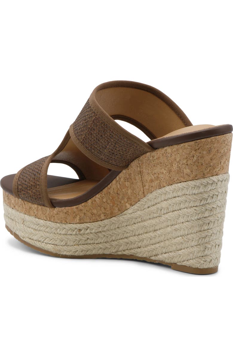 Adrienne Vittadini Casia Wedge Sandal, Alternate, color, Dark Brown