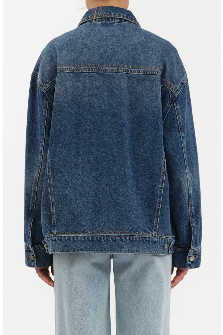 Beau Denim Trucker Jacket, Alternate, color, VINTAGE BLUE
