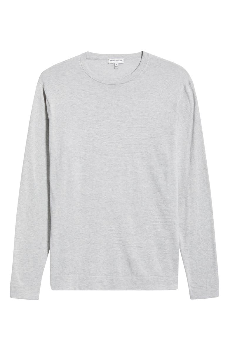 Peter Millar Lake Crewneck Cotton & Cashmere Sweater, Main, color, Gale Grey