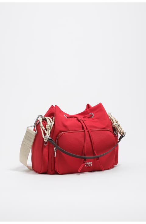Nylon Structured Crossbody Bag