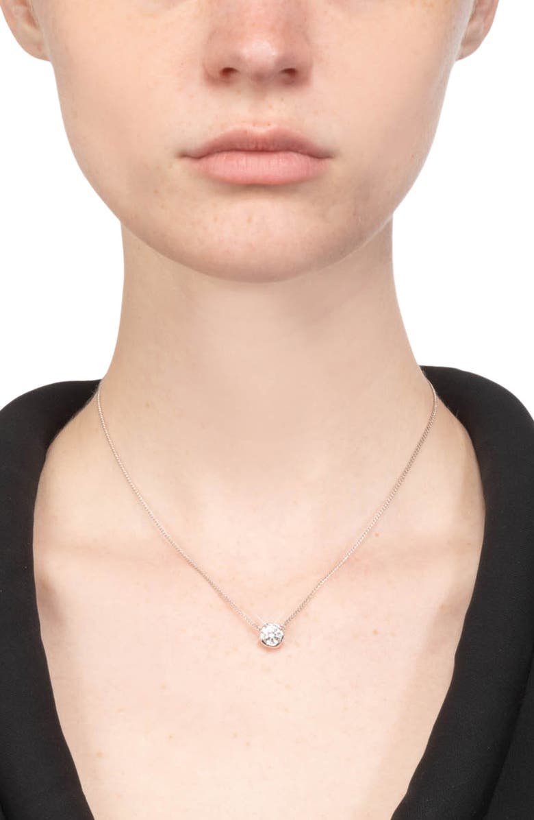 Alexis Bittar Asterales Solitaire Pendant Necklace, Alternate, color, Silver