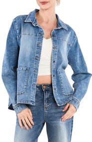 HINT OF BLU The Latest Scoop Denim Shirt Jacket
