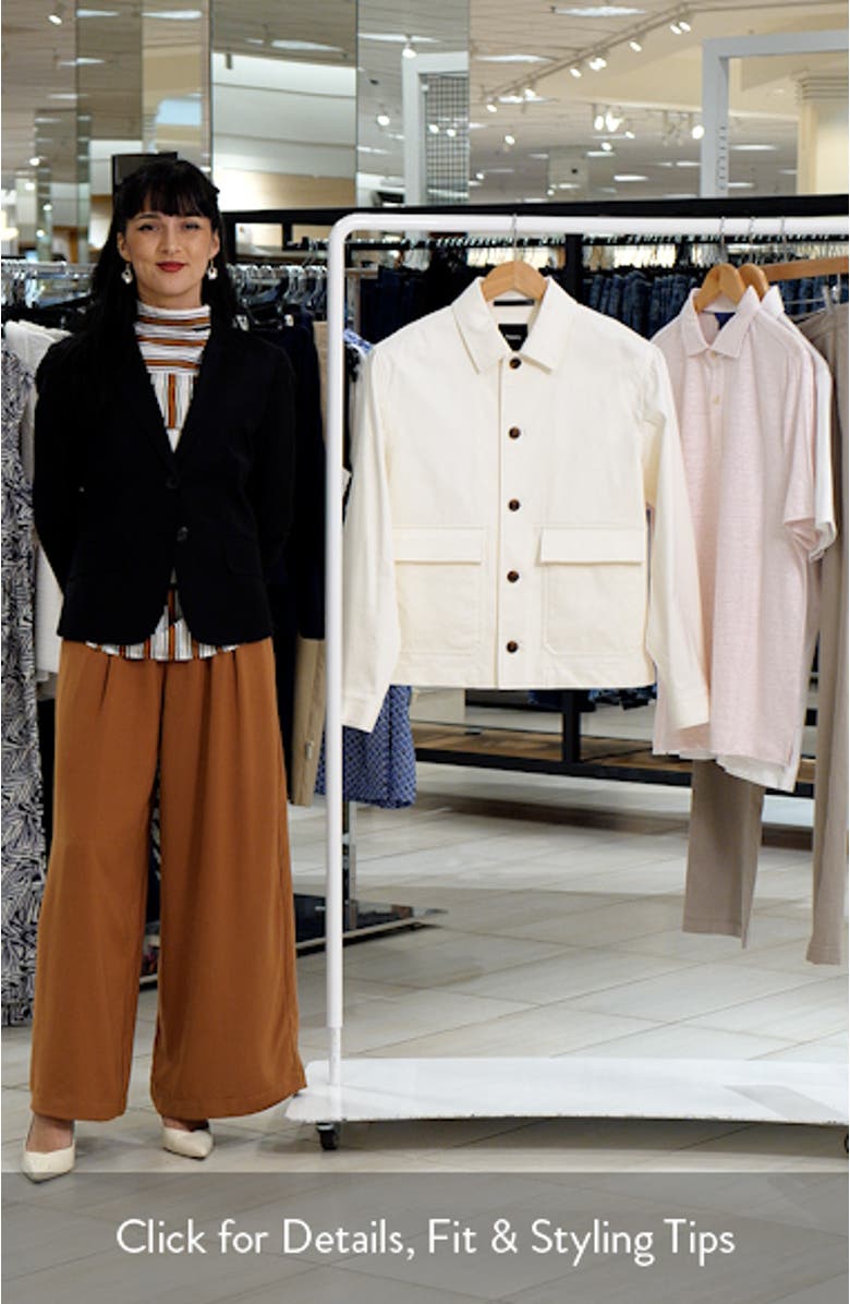 Moonsoft Cotton Twill Button-Up Shirt Jacket, sales video thumbnail