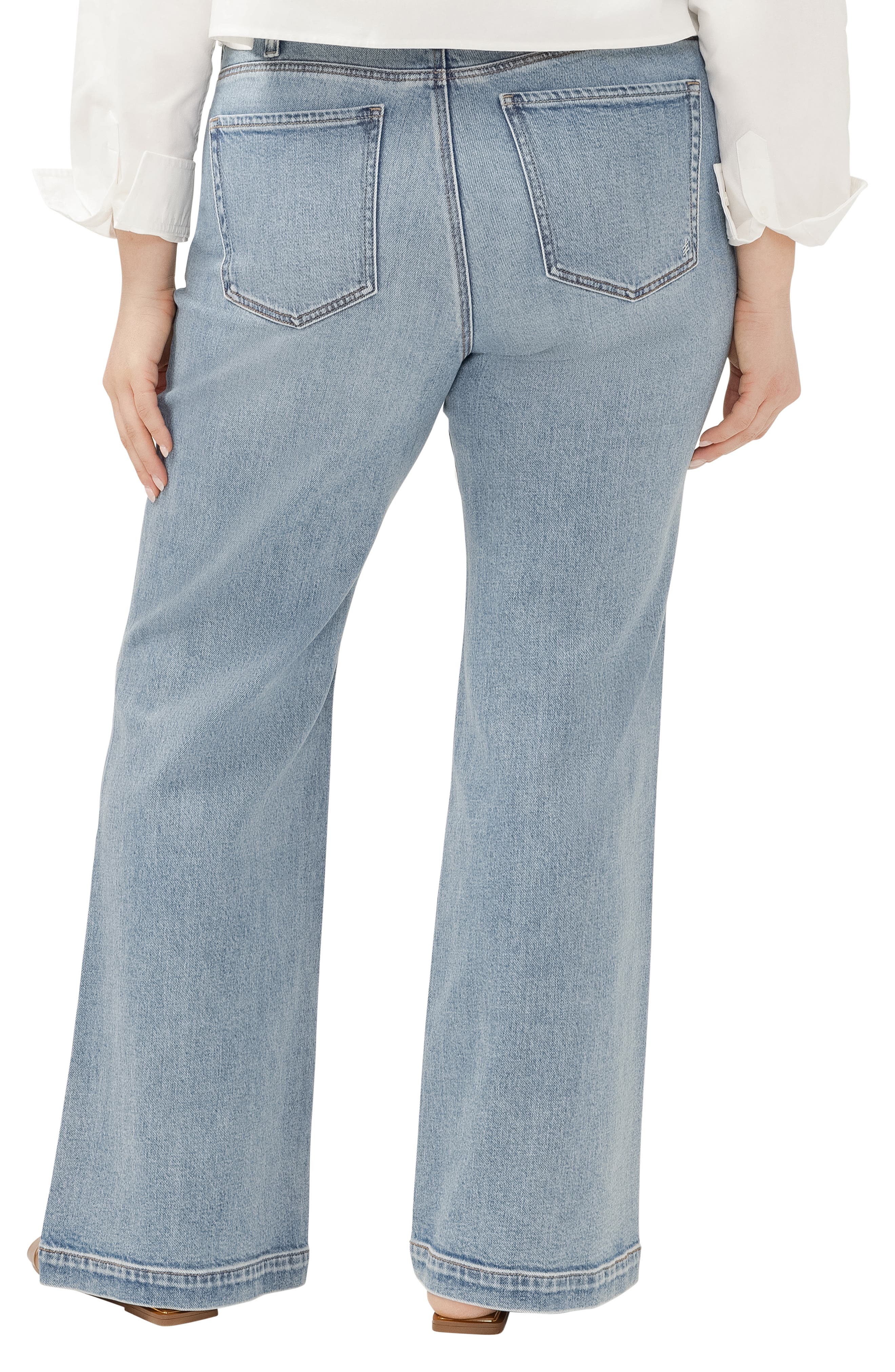 Avery Curvy Patch Pocket Wide Leg Trouser Jeans - image 2
