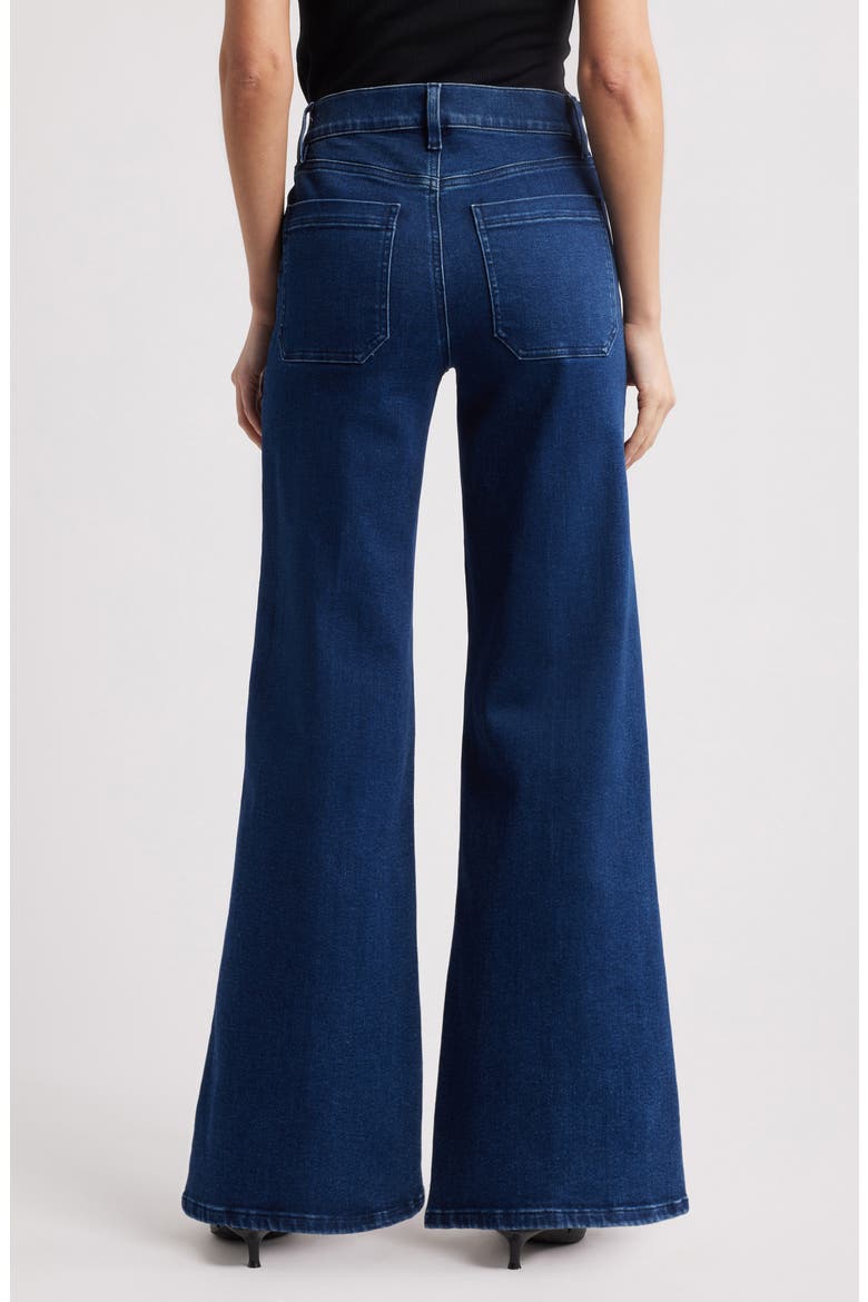 Le Slim Palazzo Patch Pocket High Waist Wide Leg Jeans, Alternate, color, LONER