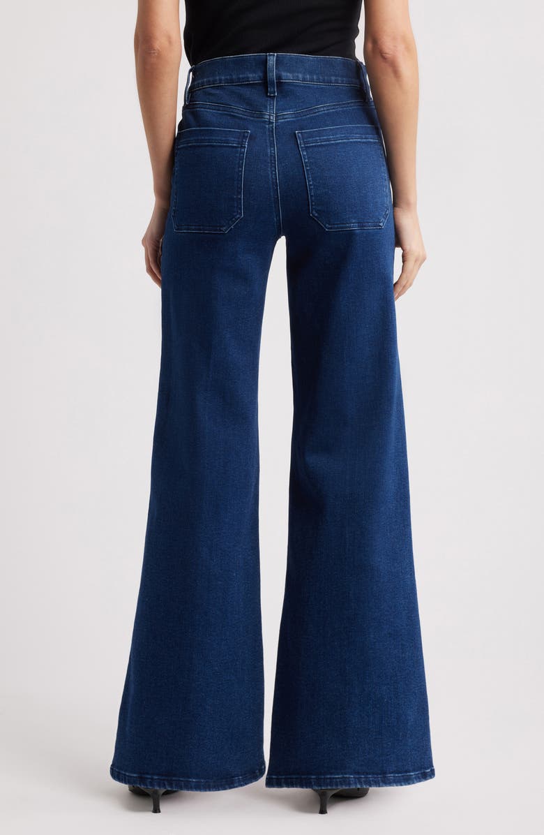 FRAME Le Slim Palazzo Patch Pocket High Waist Wide Leg Jeans, Alternate, color, Loner