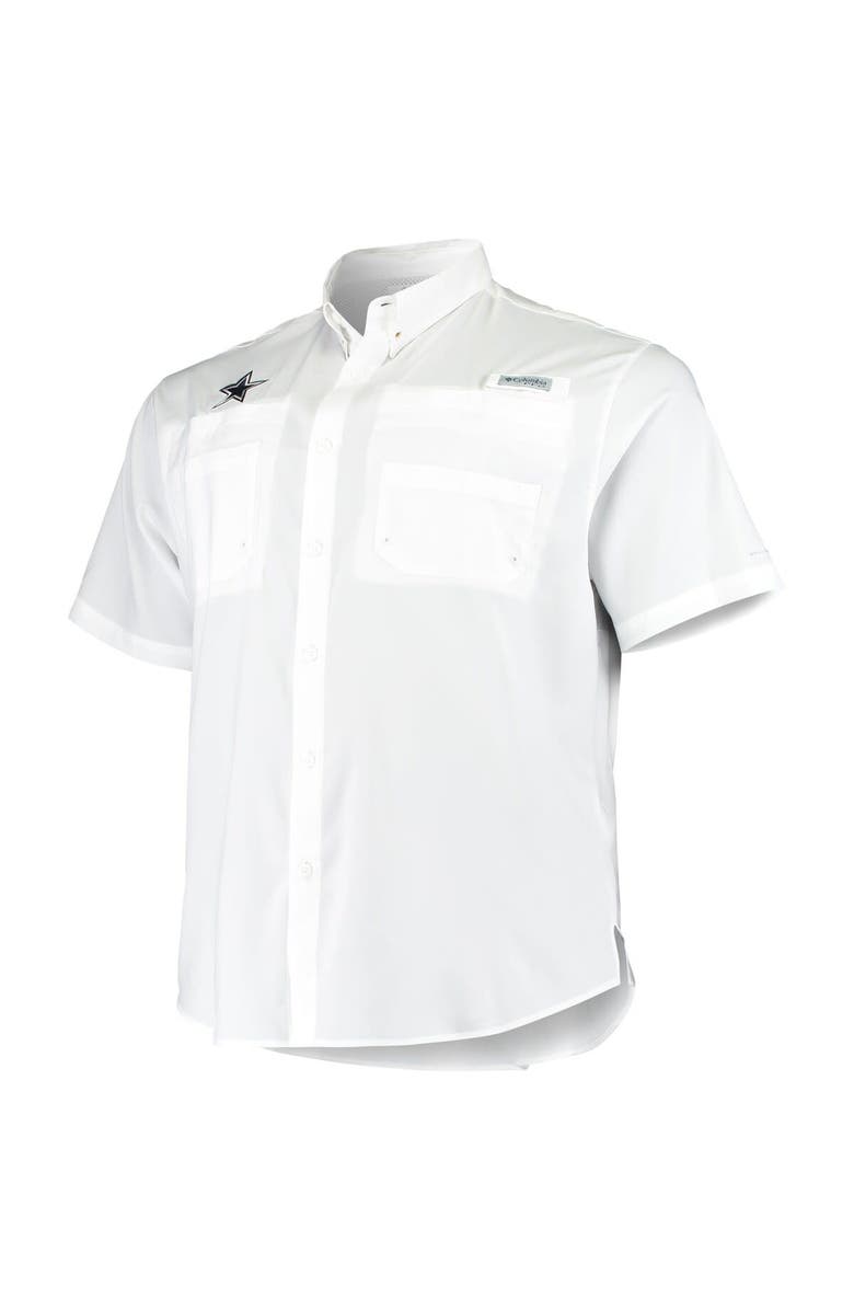 Columbia Men's Columbia White Dallas Cowboys Big & Tall Tamiami Woven Button-Down Shirt, Alternate, color, White