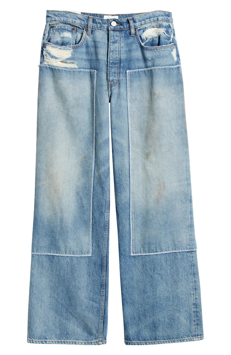 FRAME Patched Wide Leg Jeans, Alternate, color,