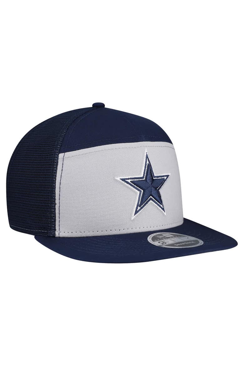 Men's New Era Gray/Navy Dallas Cowboys Outdoor Split Panel 9FIFTY Snapback Hat, Alternate, color, Gray