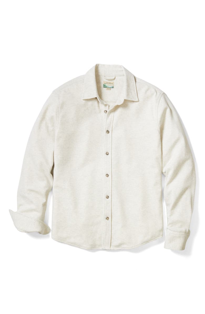 Marine Layer Pacifica Button-Up Shirt, Alternate, color, Oatmeal Heather