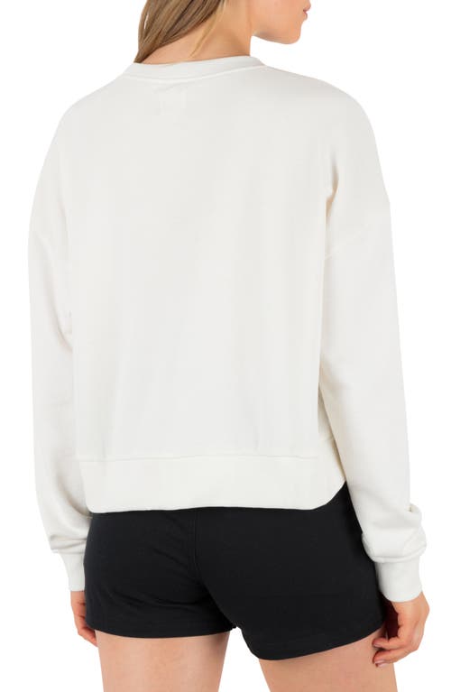 Hurley Worthy Boxy Cotton French Terry Graphic T-shirt In White