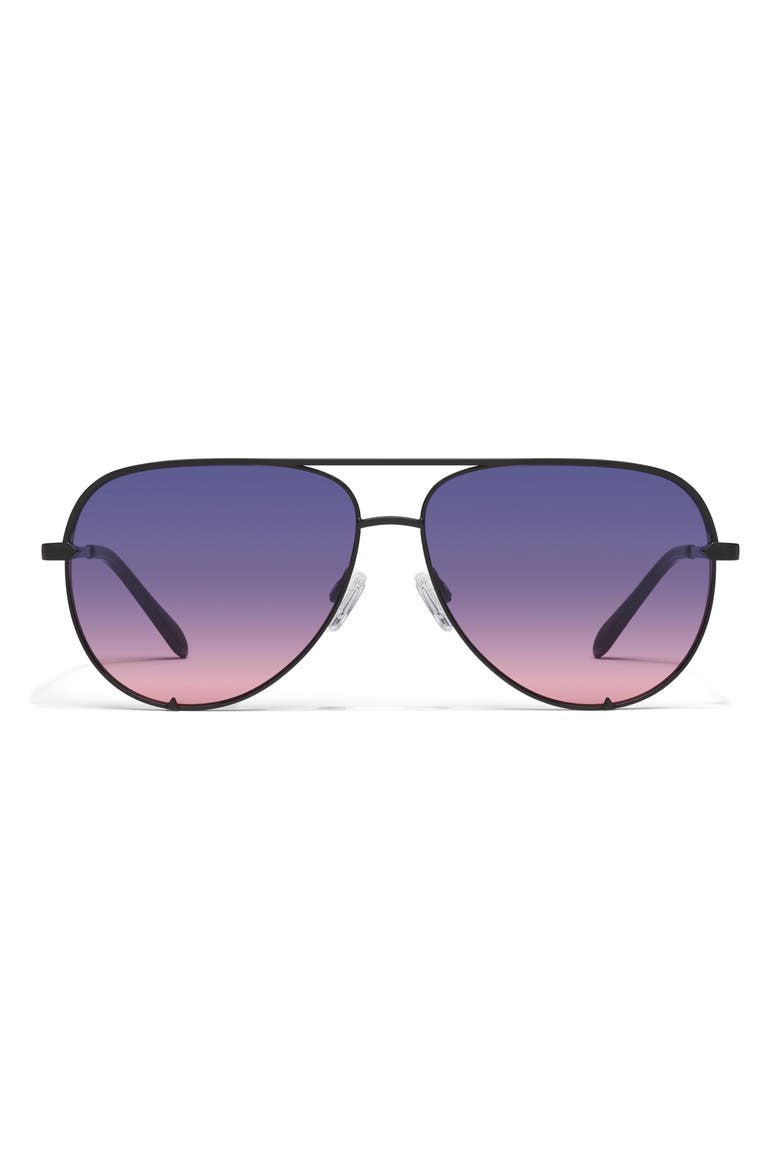 High Key 64mm Oversize Aviator Sunglasses, Main, color, BLK/DSKPNK