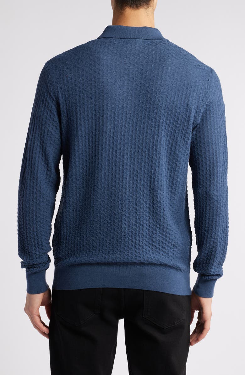 Emporio Armani Textured Wool Quarter Zip Sweater, Alternate, color,