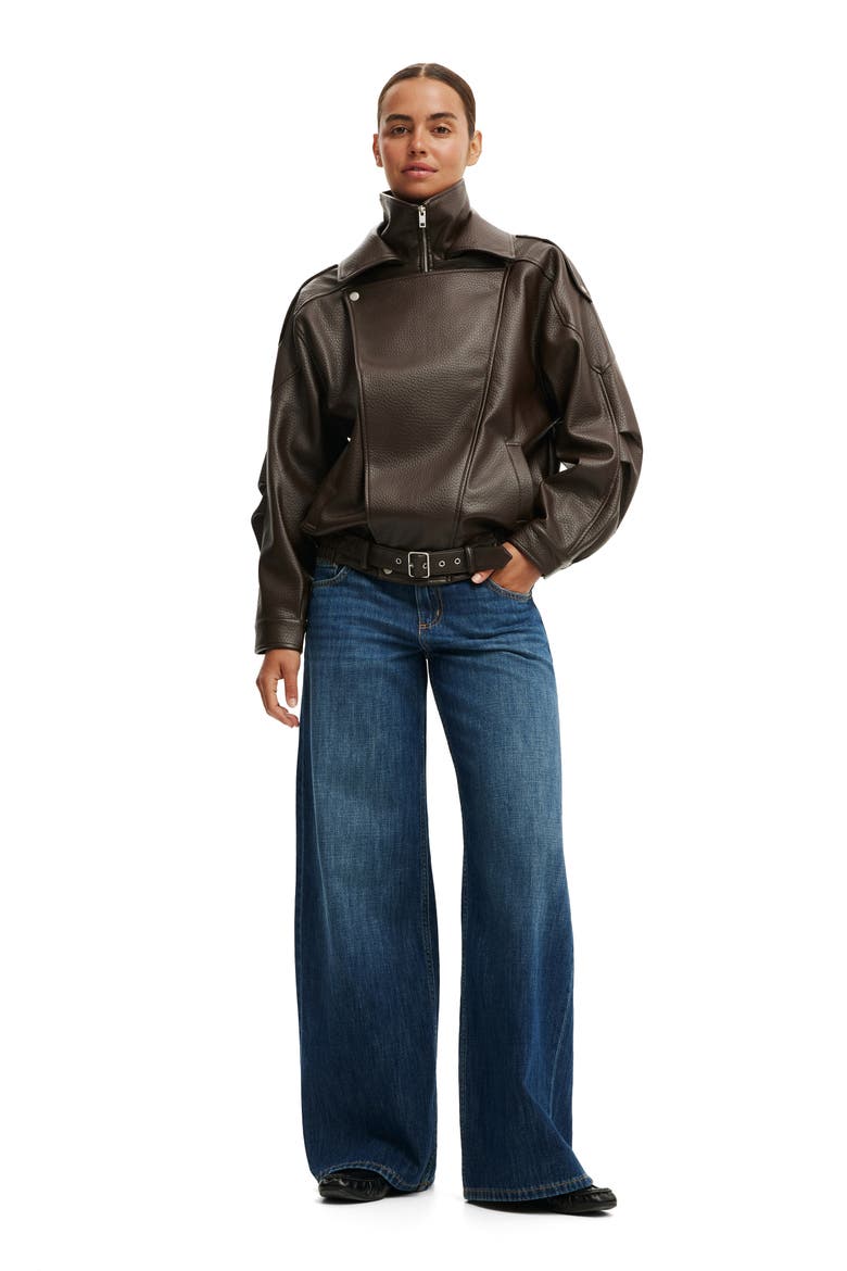 Women's Cove Biker Jacket, Alternate, color, Cocoa Bark