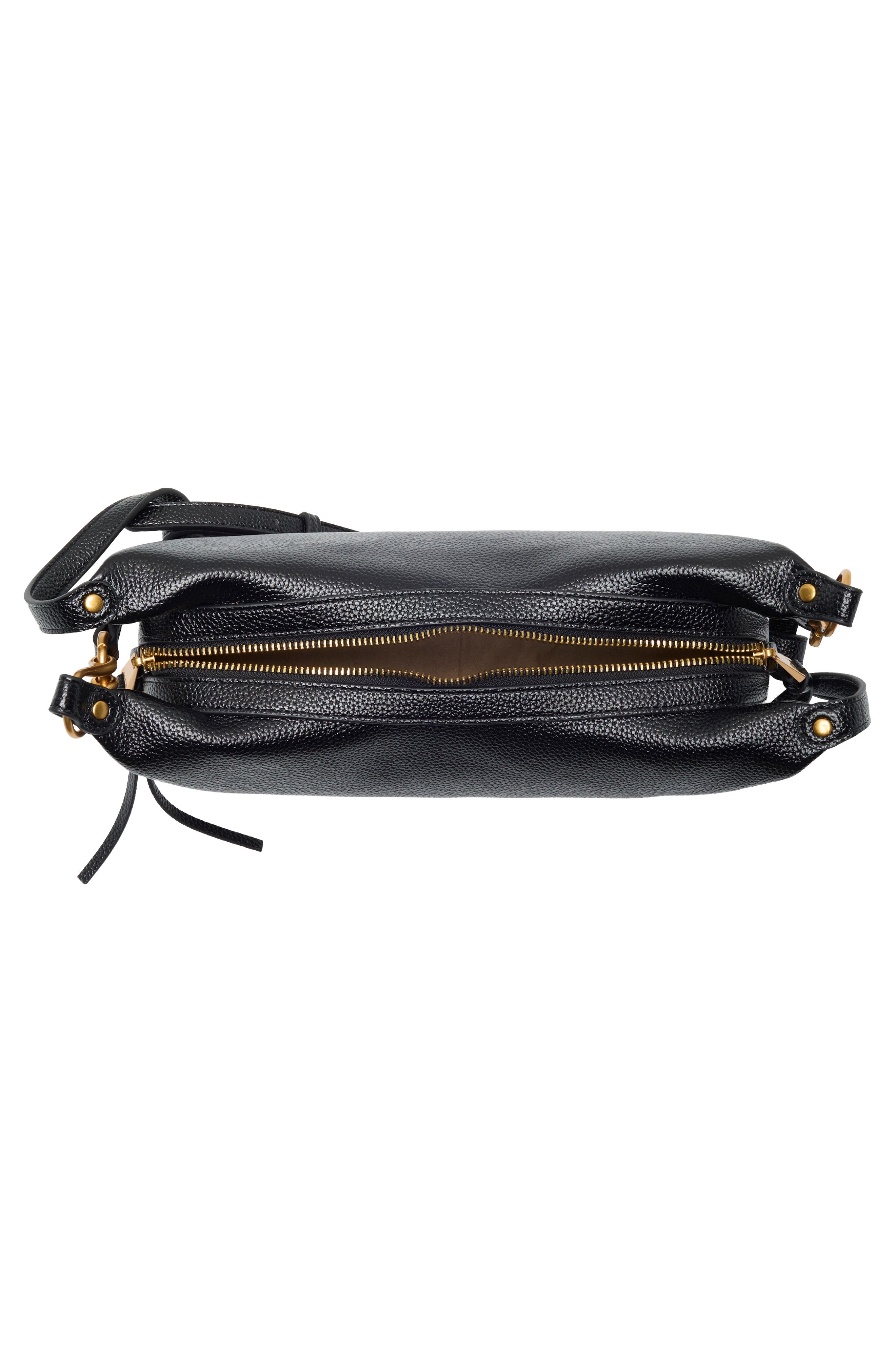 Selia Faux Leather Crossbody Bag, Alternate, color, BLACK