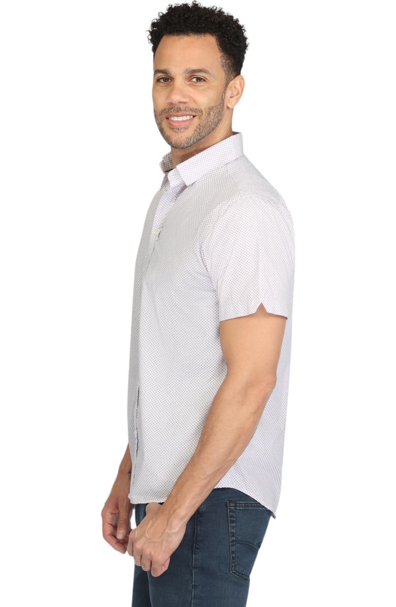 Vustra Diamond Block Print Short Sleeve Shirt, Alternate, color, 