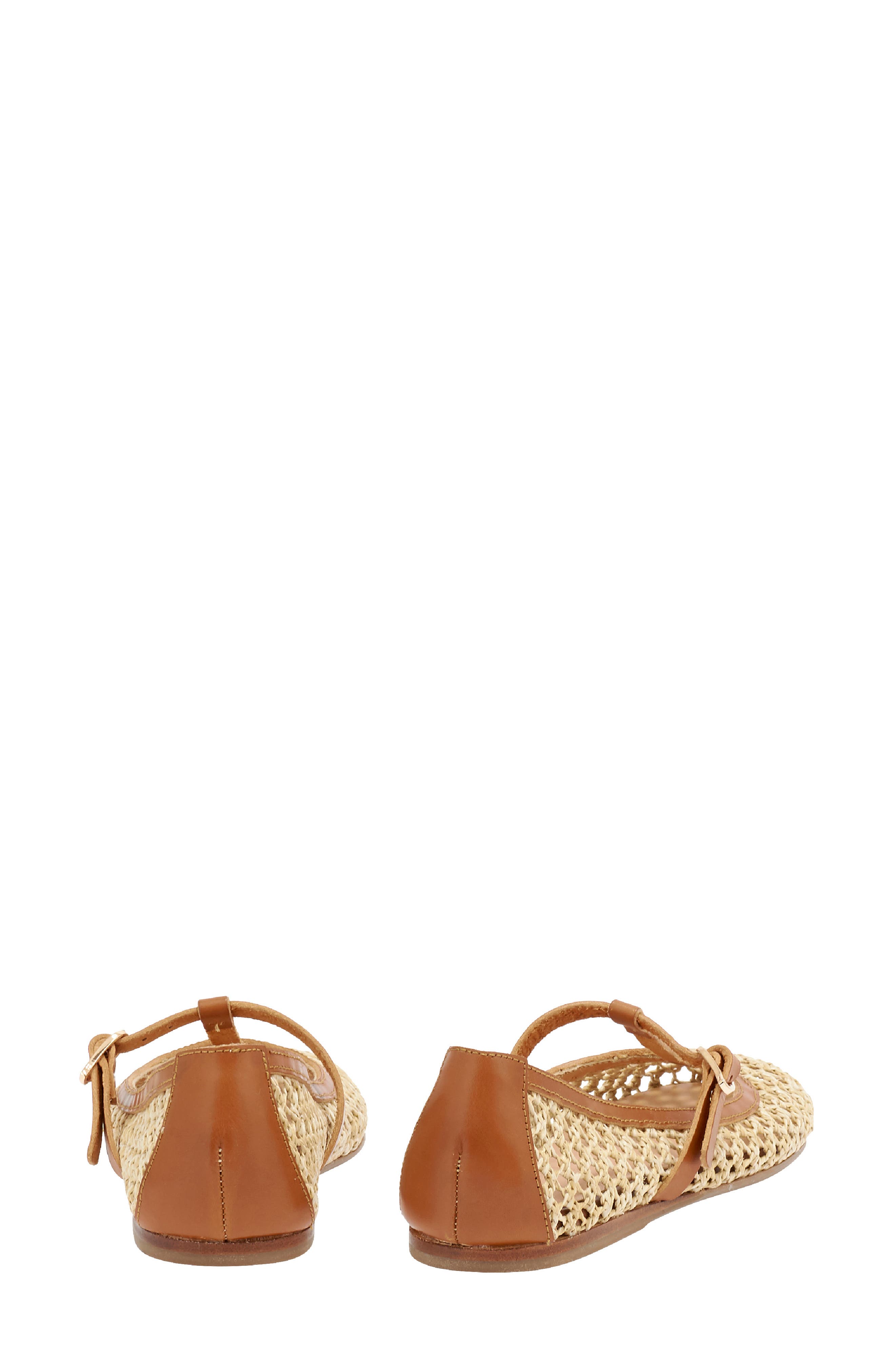 Aerati T-Strap Raffia Flat, Alternate, color, NATURAL