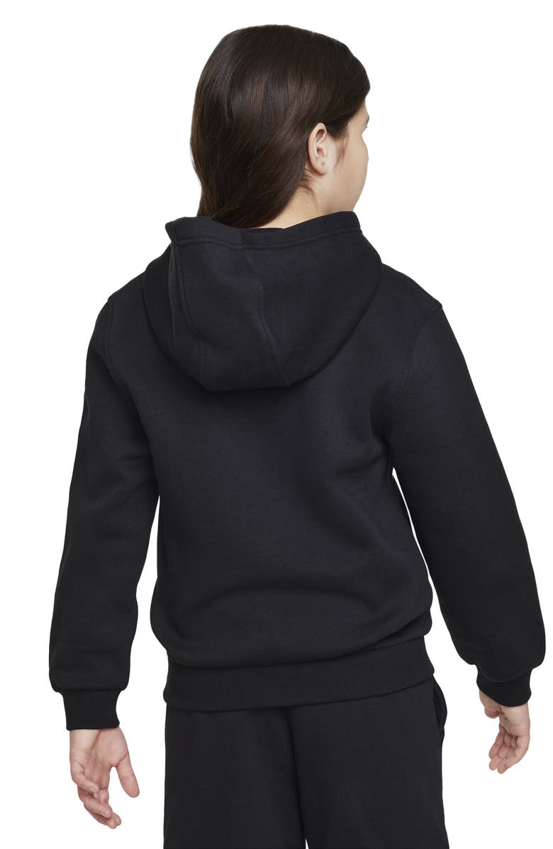 Nike Kids' Sportswear Club Fleece Full-Zip Hoodie, Alternate, color, Black/ White