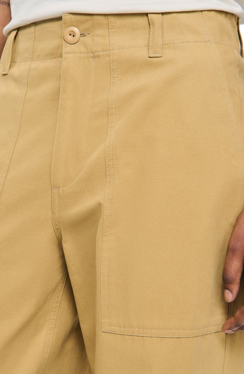 SANDRO Wide-leg cotton trousers, Alternate, color, Ocher Yellow