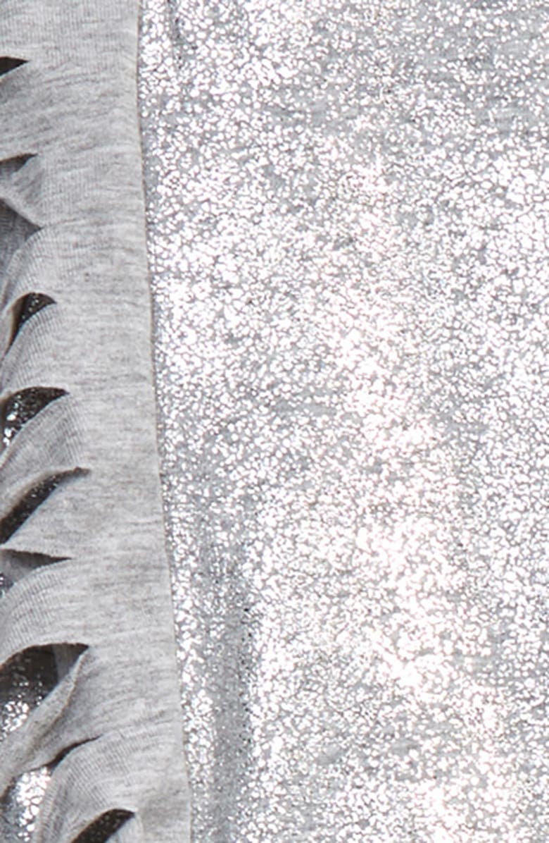 Lola + The Boys Metallic Fringe Top & Shorts Set, Alternate, color, 