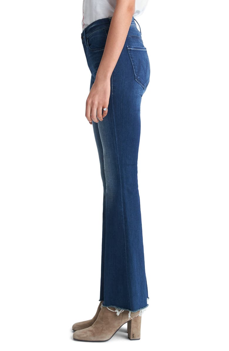 MOTHER Fray Hem Flare Jeans, Alternate, color, 